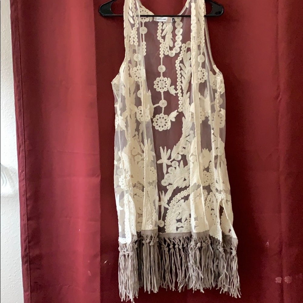 Sheer long vest